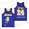 T-shirts masculins Légende des maillots de basket-ball masculin 24 Mamba Jersey coudre broderie numérique Portrait extérieur sport noir jaune violet nouveau T240408