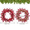 Fleurs décoratives Berry Red Berry Berries Artificial Wrath Creative Premium Material Décoration de Noël pour mousse à domicile fausse guirlande