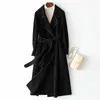 Casual Dresses 2024 Spring Autumn and Winter Double Sided Cashmere Coat Women's Mid Length Wrapped Fleece Women