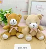 16CM Bear Stuffed Plush Toys Baby Cute Dress Key Pendant Dolls Gifts Birthday Wedding Party Decor5320537