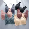 Bras Finetoo plus size tanque de colheita sexy tampas de colheita sem costura push up women wireless bralette femme cueca lingerie de renda esportiva