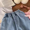 Trousers Children Clothing Korean Style Of Boy Elastic Waist Denim Shorts 2024 Summer Fashion Casual Soft And Comfortable