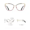 Gafas de sol personalidad dulce estilo fresco damas recortes de metal ojo de gato gafas anti-luces
