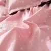 Ensembles de literie 2024 Feuilles de lit de ménage double en coton simple en coton simple épaississement du ponçage dortoir rose point