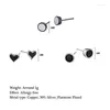 Stud Earrings Lovely Tiny Heart Round Shaped Epoxy Resin Zircon Fashion Sier Plated Ear Accessories Jewelry For Women Girls Drop Deliv Otpmj