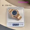Ladies 'Ap Frist Watch Series серия 26240OR Blue Disc 18K Rose Gold Watch Mens Automatic Machinery 41 мм