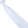 Bow Ties Hooyi Polyester heren nekbinding 10 cm breedte zakelijk bruiloft verjaardag cadeau stevige kleur stropdas