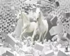 Обои Wellyu Custom Wallpaper 3D Horse Stereo Creative Space Decorative Living Room ТВ Фон для стен Papier Peint