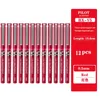 12pcs/lote japão piloto bx-v5 canetas gel de 0,5 mm/0,7 mm de altura Quanlity Multicolor Ink School Office Stationery Supplies