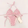 Neue Marke modische gedruckte sexy Split Letter Urlaub Bikini Badeanzug für Frauen