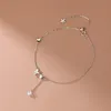 JYJIAYUJY 100% Whole Sterling Silver S925 Anklet In Stock Butterfly And Round Zircon Design Fashion Jewelry Gift Daily Use A008 240408