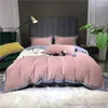 Bedding Sets 1.8mBed Home Textile Simple Thick Coral Velvet Set 4pcs Double-sided Winter Warm Milk Bed Linen DuvetCover