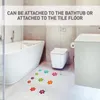 Tapetes de banho Bathy 10pcs Decorações de flores coloridas adesivos anti-adesivos decalques criativos para o chuveiro da banheira