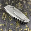 High Quality A6703 High Quality Pocket Folding Knife 7Cr17Mov Satin Blade CNC Stainless Steel Handle Ball Bearing Outdoor Camping Hiking EDC Folder Knives