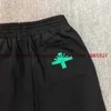 Calças masculinas Vertabrae Letters Sortpants Homens Mulheres de alta qualidade Impressão verde Jogger Pontas J240402