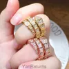 Double Snake Bone Series Designer Big Rings for Woman Diamond Gold Plated 18k T0p Quality Classic Style European Size Anniversary Gift With Box 056