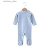 Rompers Baby boy overall romper girls pajamas clothes baby long sleeve romper melange colors high neck cotton/spandex warm baby overall L47