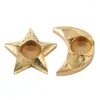 Candlers porte-résine Resin Decorative Bandles Organisateur Creative Moon and Star Shape Vintage for Living Room Dining Bar