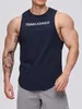 Mężczyźni kamizelki mięśni bawełniana bielizna bez rękawów Top Top solidne kamizelki Undershirts Oneck Gymblothing Bodybuilding Tops 240408