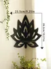 Andere thuisdecor Stone Crystal Rack Display Candle Wall Hanging Lotus Wood Decoratie Beautiful Floating Home YQ240408