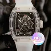 Oglądaj modne mężczyźni i kobiety oglądają mechaniczne fajne nadgarstki Watches TV Factory przezroczyste wydrążone krystaliczne męskie taśmę taśmą lekką moda moda trend osobowości