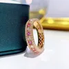 Clusterringe Vinregem Labor geschaffen Sapphire Gemstone Ring für Frauen 18K Gold plattiert 925 Sterling Silber Hochzeitsfeier Schmuckband Großhandel Großhandel