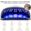 Robes 256W Lampe de séchoir à ongles UV avec capteur automatique 57 LED LED UV pour tous les gels 4 Timer Professional Manucure Pédicure Nail Epuipment