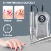 Borrar 2023New typ 35000 rpm nagelborrmaskin uppladdningsbar nagelfil naglar tillbehör gel nagellack slipmaskin professionell verktyg