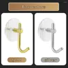 Hooks Light Luxury Crochet Pas de coup de poing Strong Adhesive Portable Salle de bain Vêtements de cuisine Clé Clé des accessoires de maison durable