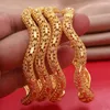 Bracelet 24k Luxury Nigeria Dubai Gold Color Bangles pour les femmes Girls Moyen-Orient Saudi Arabie Bijoux Mom Bracelet Cadeaux