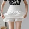 スカート韓国の白いスカートショーツ女性ハイウエストセクシーなミニ春の夏のプリーツカワイイ校女の子JKユニフォームのためにカワイイ