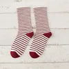 5 paren vrouwelijke sokken comfortabele zweet literaire kunst theeproducten Japanse dames gestreepte stapel katoenen buis 240408