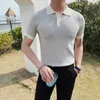 2023 Summer Diamond Plaid Polo Polo Mens Mens Ice Silk Slive Slim Fit Tshirt Streetwear Plus taille 4xlm 240402