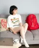 Marca da moda japonesa Humano Made Mens Designer T camisetas soltas Camiseta de manga curta com enxofre Polar pato pato pato fofo animal letra impressão de algodão