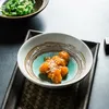 Skålar fancity japansk stil rund skål med små fötter grunt sidorätten krydda restaurang