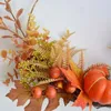 Decorative Flowers 24 Inch Christmas Autumn Harvest Pumpkin Wreath Large Artificial Wreaths And Plants