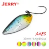 Jerry Ares Metal Spoon Single Hook Micro Fishing Lures 44G Artificial Ultralight Spin Brass Lake Stream Bait 240327