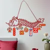Party Decoration Chinese Dragon Year Hanging Classic Elements Blessings Words Length 50cm For Festival Supplies Accessories