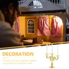 Candle Holders Mini trzykrotnie symulowany dom House DIY Props Ornaments Dostarczanie świecki wystrój dekoracyjne modele miniaturowe