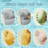 Baby Bath Toys 9 PCS Silicone Bath Tout Fun Fun Educational Eco-Friendly Not Toxic Water Cleet Animaux Baignoire Toys pour les tout-petits 1 à 3 ans L48