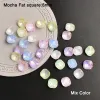 Decoraties 8 mm puntige bodem mokka vet vierkant nail art strass k9 glas macaron crystal manicure diy decoratie 30/100pcs