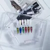 Brokat hndo mała tuba płynna chromowa proszek 6 kolor Aurora Chameleon Paznokcie brokat do profesjonalnego dekoracji paznokci Manicure Pigment