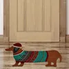 Carpets Christmas Dog DoorMat Entrée d'hiver Ornement Ornement Holiday Welcome Floor Mat Tapis Entrée pour le porche