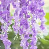 الزهور الزخرفية wisteria الاصطناعية 12 أجهزة الكمبيوتر المعلقة جارلاند الزفاف زهرة مزيفة سلسلة الحرير لزخارف الحديقة المنزلية