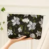 Cosmetic Bags Yellow Flower Large-capacity Zipper Design Women's Bag Item Storage Travel Toiletry Commuter Handy Hand Ins