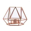 Candle Holders Geometric Hollow Shape Metal Iron Holder Indoor Decoration For Room