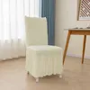 3D High Back Elastic Universal Seersucker Chair Cover Long Jirt Jirt Chair Covers pour salle à manger Banquet d'hôtel Banquet Stretch Spandex Nouveau domicile