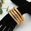 Bracelet Dubai Gold Color Copper Indian Bangle pour femmes Bracelets de bijoux africains