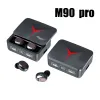 M90 Pro TWS Gaming oortelefoon Hoofdtelefoon Draadloze oordopjes Bluetooth 5.3 Snelle koppeling LED Display Noise Annering Sportsheadset