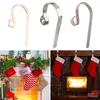 Hooks Metal Christmas Kous Holder open haard haak met niet-skid ontwerp 3 kleuren T21C